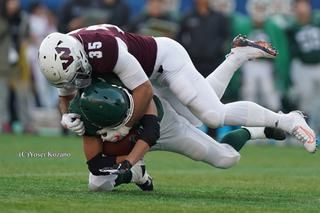 全日本大学選手権・東日本代表校決定戦 早稲田大学ビッグベアーズ○41－10●東北大学ホーネッツ（2019年12月1日、横浜スタジアム）