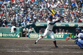 甲子園球児フォーム連続写真］ 大阪桐蔭・藤原恭大 緩い球を強振できる