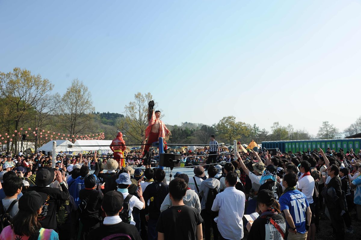 ARABAKIに“参戦”するみちのくプロレス（写真は２０１８年４月）