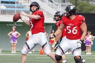 富士通フロンティアーズ○51-0●富士ゼロックスミネルバAFC（4月21日、富士通スタジアム川崎）