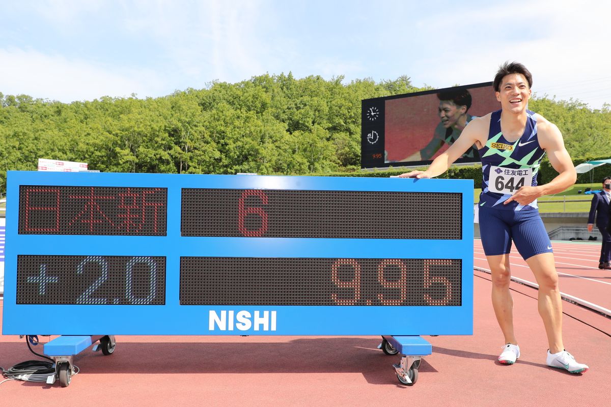 2021年6月6日=ヤマタスポーツパーク陸上競技場(鳥取) _9.95!すっげー!!!風も味方に引き寄せた!
