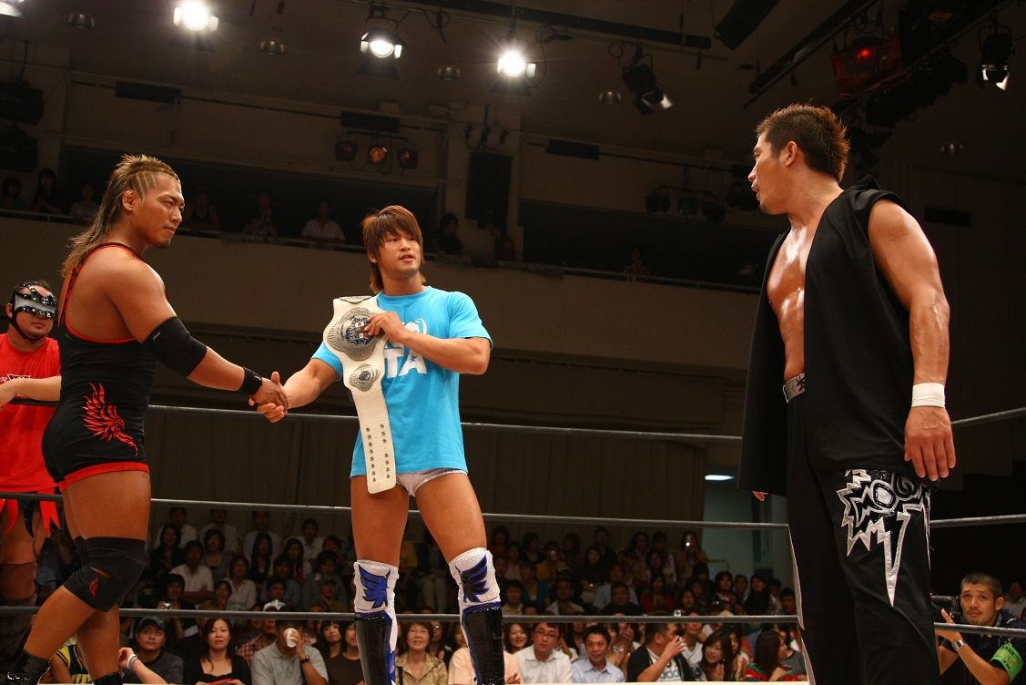 2007年９月、DRAGONGATE・後楽園大会でのタッグ結成が、リング上での初絡みだった