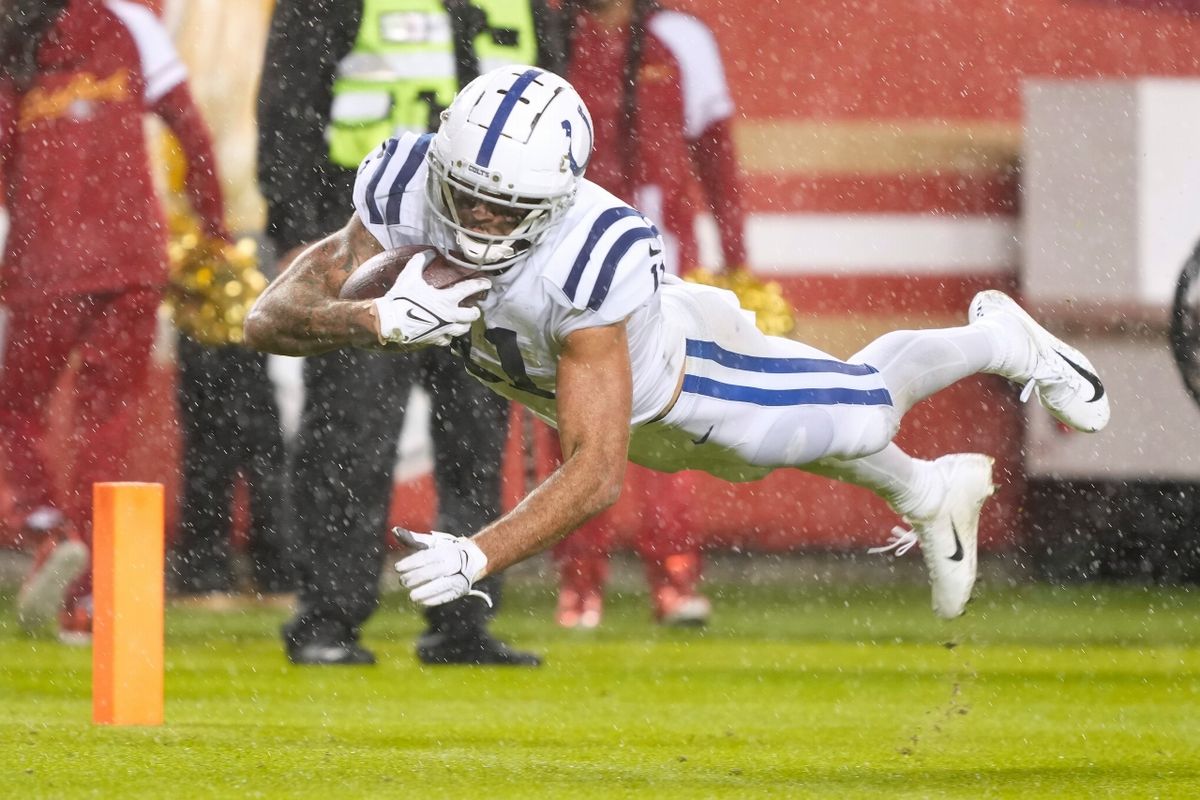 ◇コルツ30-49ers18◆第4Q、WRマイケル・ピットマンがTDパス、コルツが勝利を確実にした=photo by Getty Images
