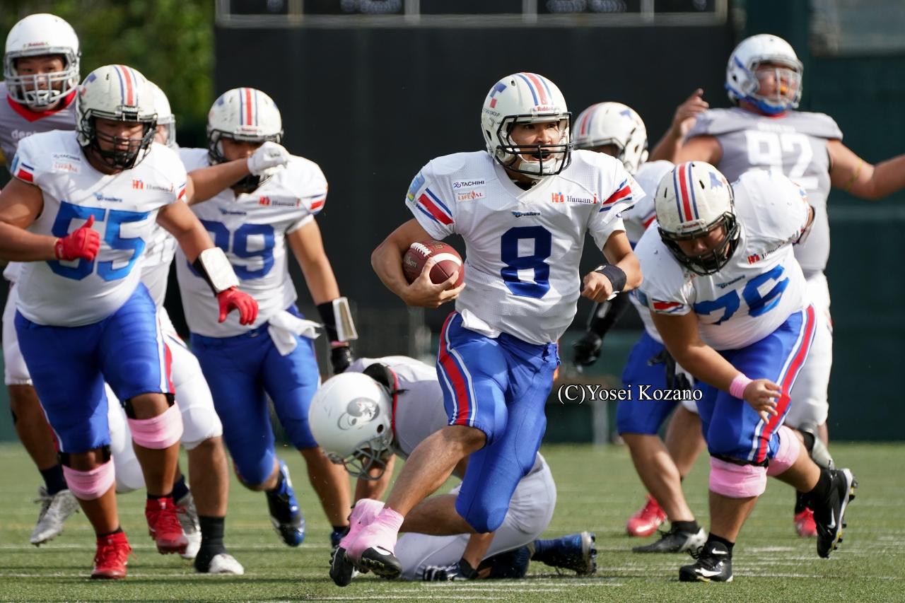 東京ガス、米国人選手温存も2人のQBが活躍 5勝1敗で「バトル9」首位=X