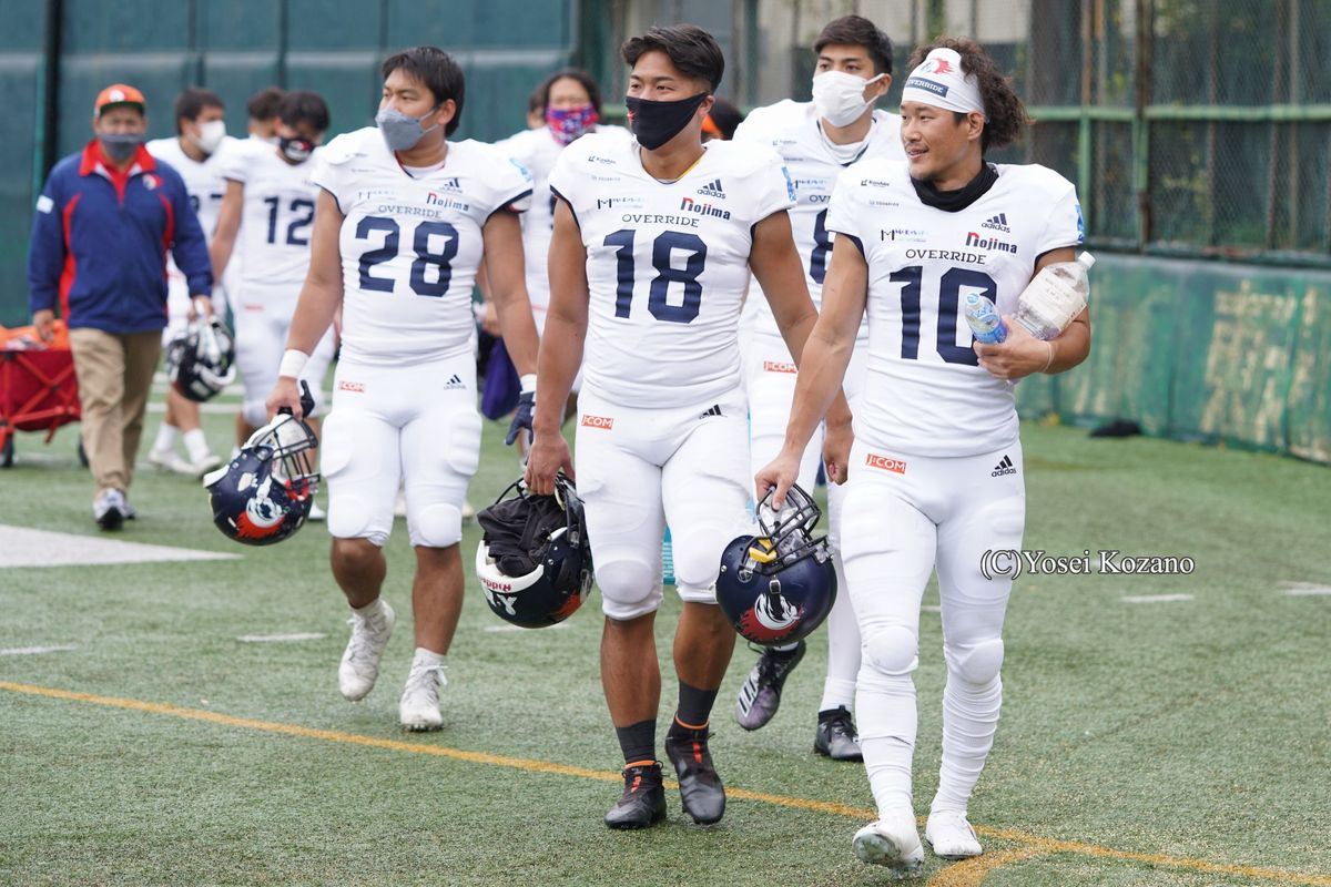 【ノジマ相模原 vs シルバースター】公式戦ではないが、移籍後の初TDとなったノジマ相模原WR宜本(#10)=撮影:小座野容斉