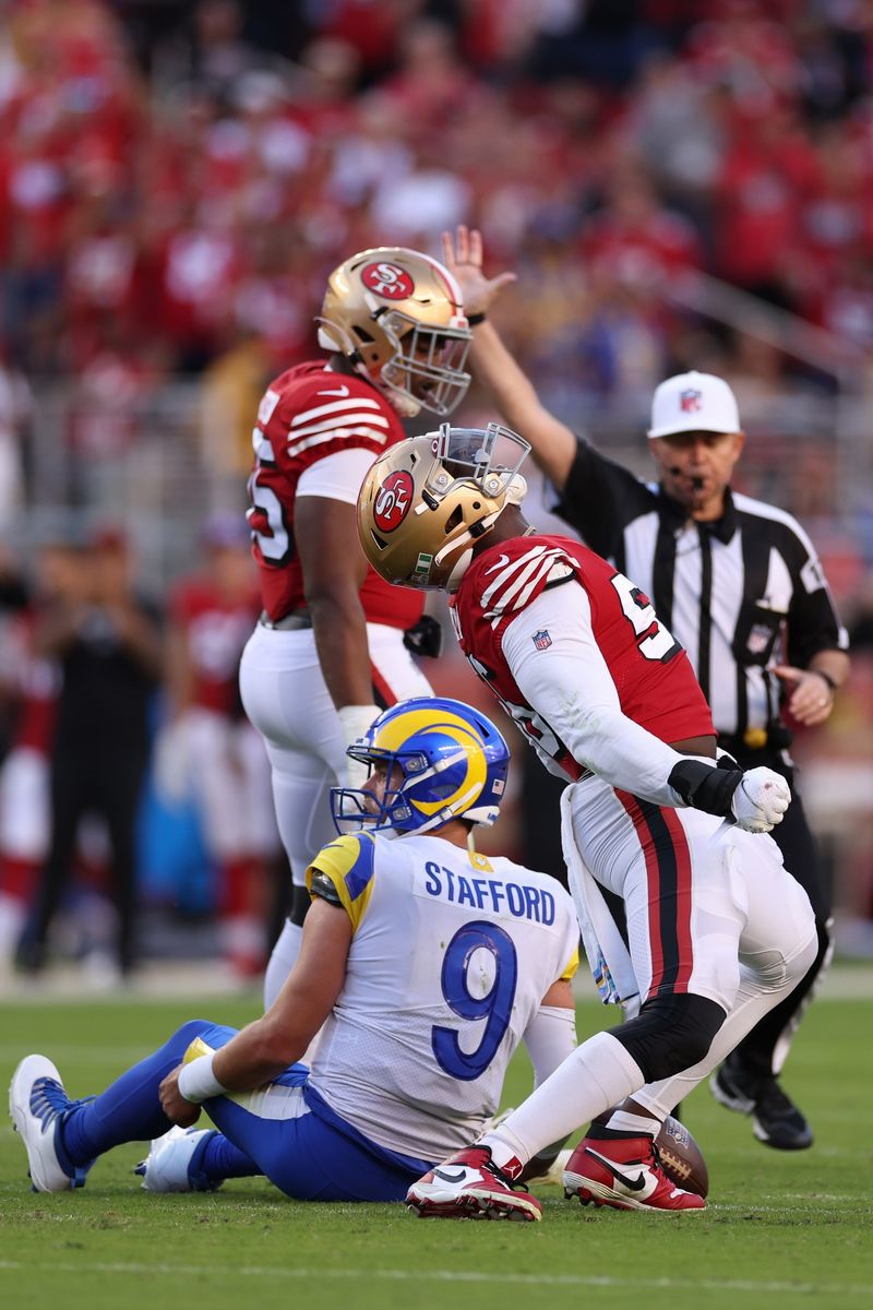 49ersに7回サックされたラムズQBスタフォード＝photo by Getty Images