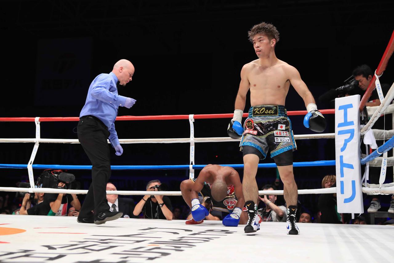 ボクシング kokoko ボクシング】ポイント劣勢の田中恒成。7回、逆転KOで2度目の防衛