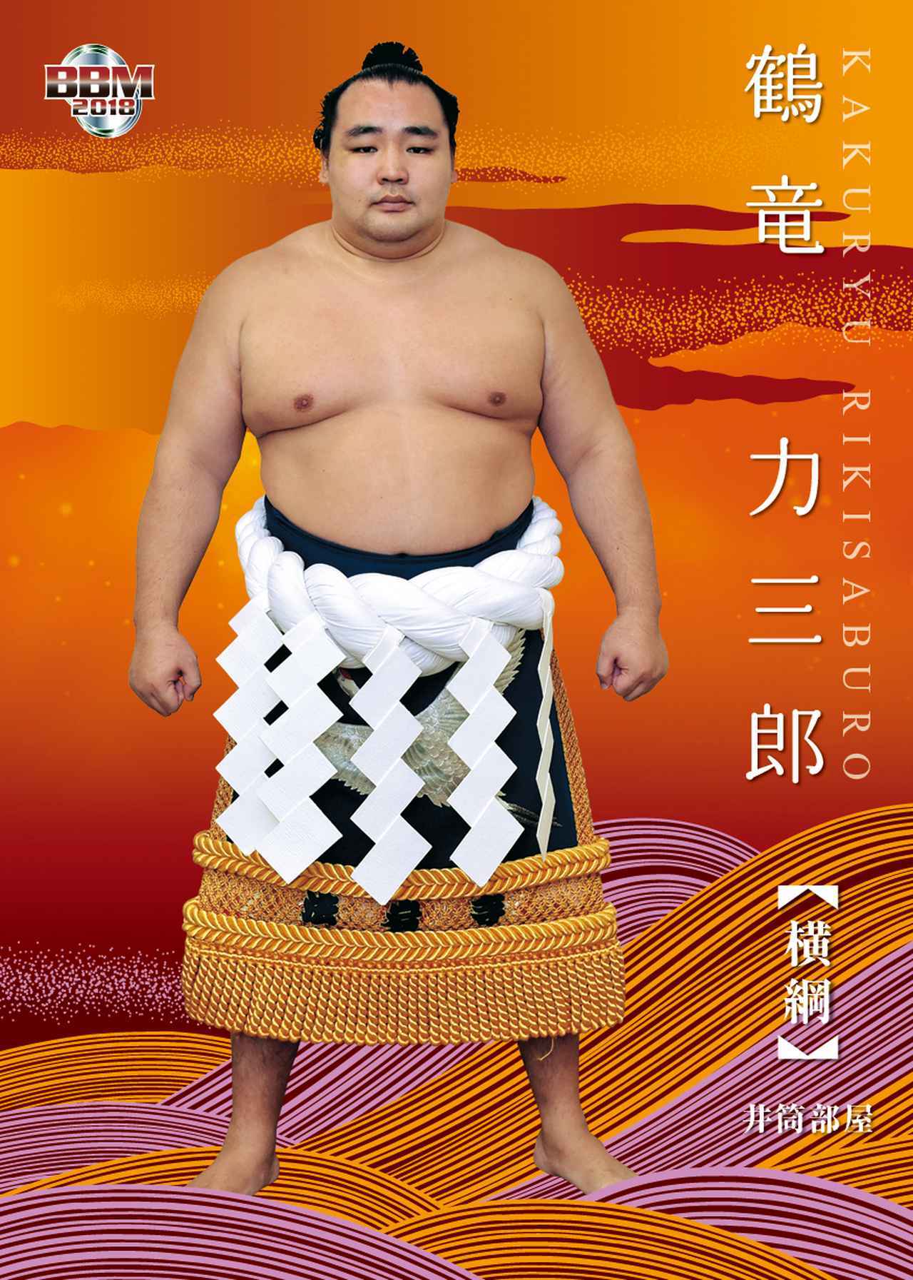 BBM 大相撲カード　横綱 鶴竜関直筆サインカード ☆BBM2018 Rikishi 横綱 鶴竜力三郎関 国技館限定直筆サイン