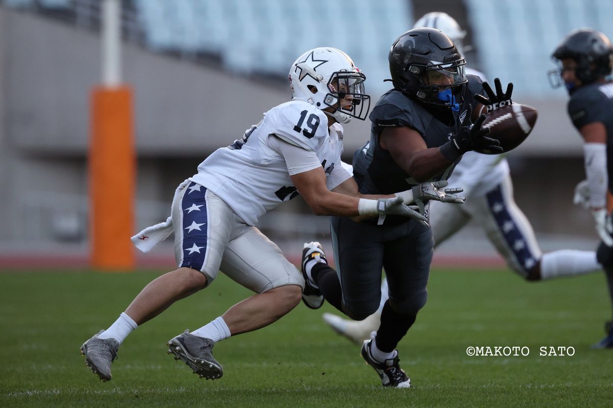 【パナソニック vs シルバースター】パナソニックはアサヒビールに完封勝利、4Q、DBワイズマンモーゼス海人のパスカット =撮影:佐藤誠