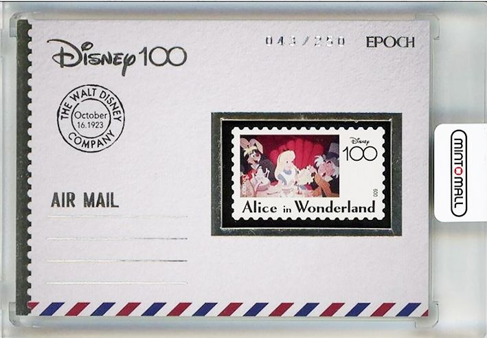 Alice in Wonderland メモラビリアスタンプカード/ディズニー創立100周年 2023 EPOCH プレミアエディション コレクションカード