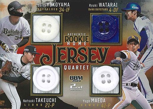 M7　度会隆輝 × 横山聖哉 × 前田悠伍 × 武内夏暉　カルテットメモラビリアカード（ボタン版）