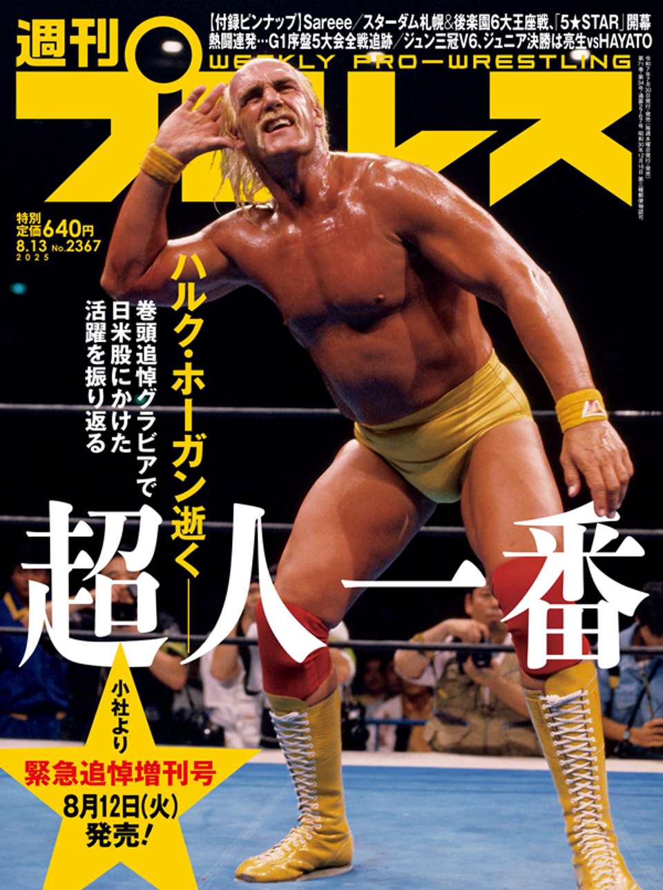 週刊プロレス 8月13日号（WEEKLY PRO-WRESTLING No.2367） | BBM