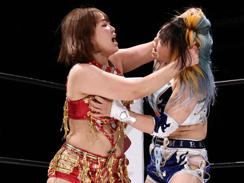 2024年5・26新木場で一度だけSareeeとMIRAIのタッグ対決が実現している