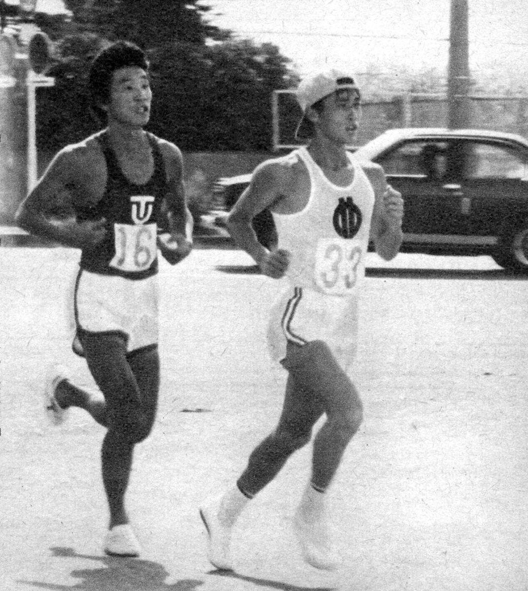 竹島氏は後年、指導者としても活躍した。写真は第46回日本インカレの30kmで優勝したとき