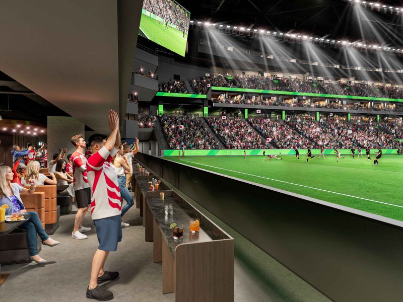 選手と同じ目線で楽しめるフィールドバー　※計画段階のため変更の可能性がございます。 