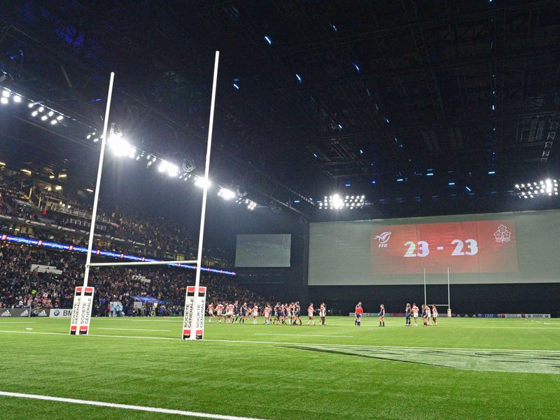 2017年11月25日、パリ近郊にあるUアレナで日本がフランスと23対23のドロー(Getty Images)