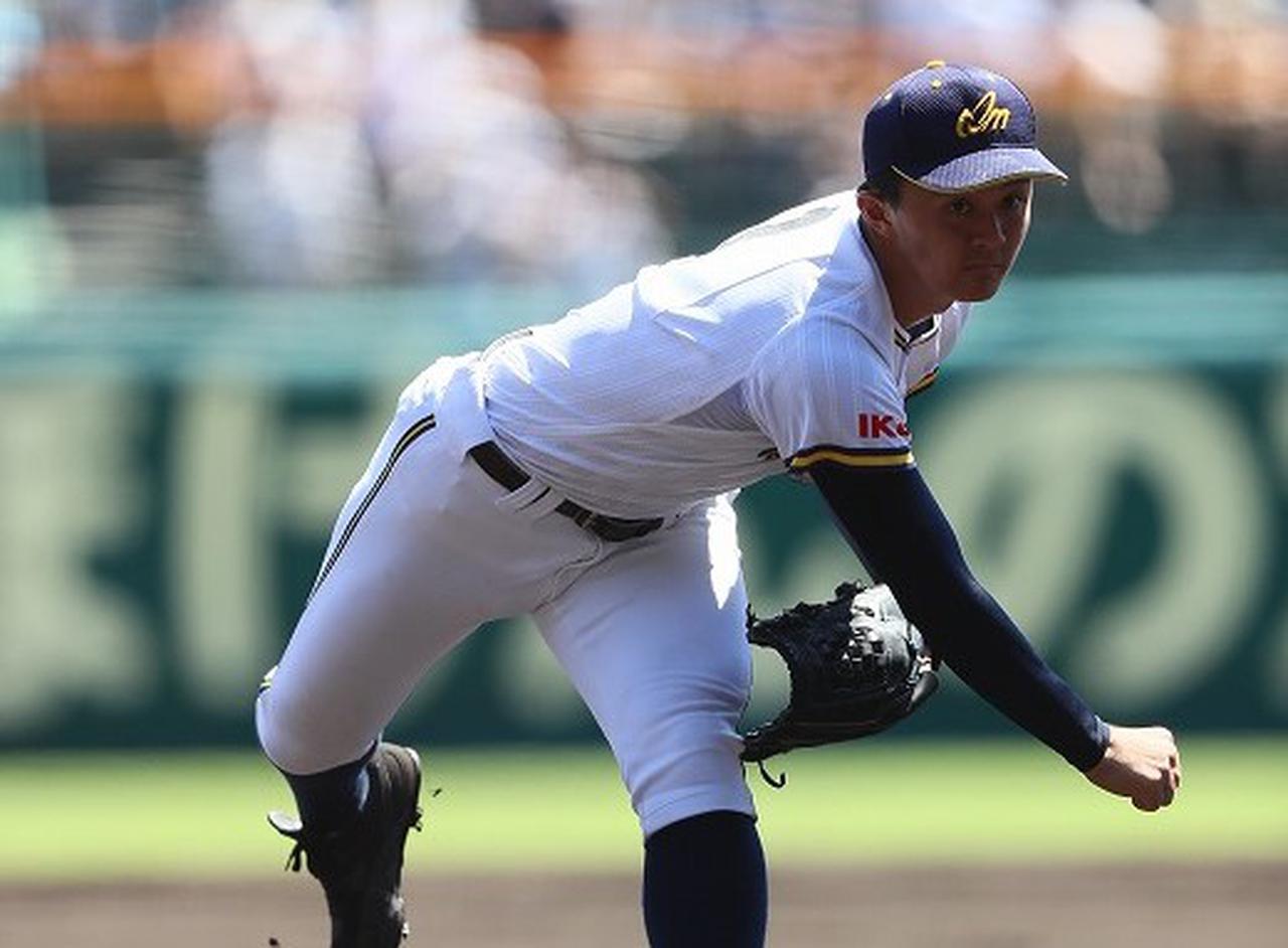 甲子園注目選手連続写真 明石商高 中森俊介 mスポーツ ベースボール マガジン社