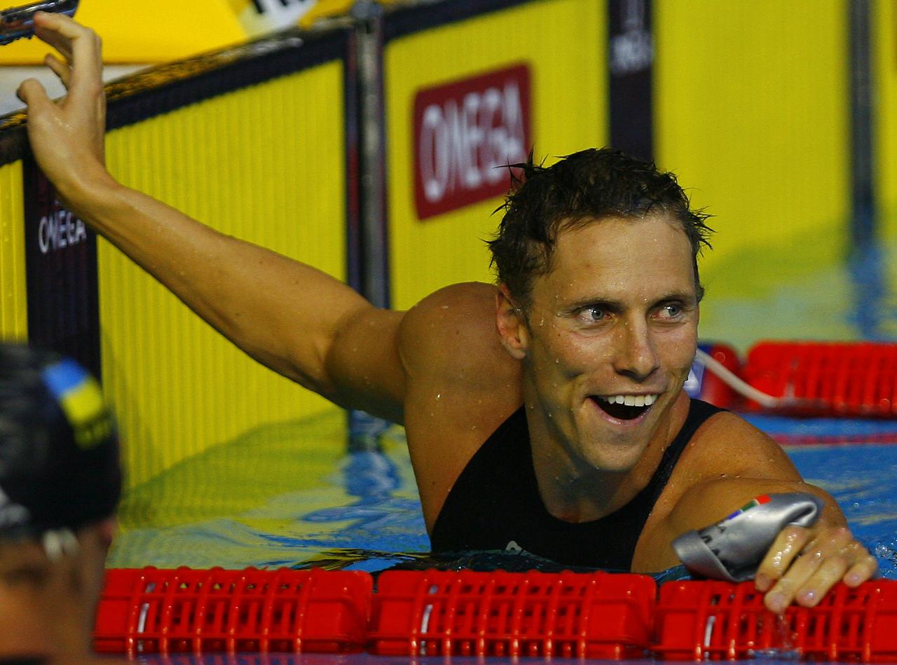 競泳連続写真 伝説の技術 ローランド スクーマン 南アフリカ 男子自由形短距離 mスポーツ ベースボール マガジン社