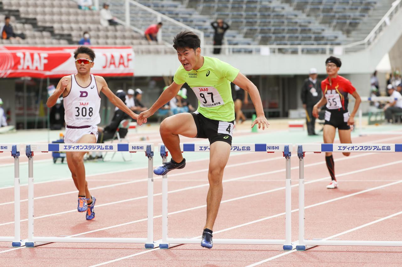 陸上】U20・U18日本選手権 U20男子400mハードルで高校生史上二人目の49